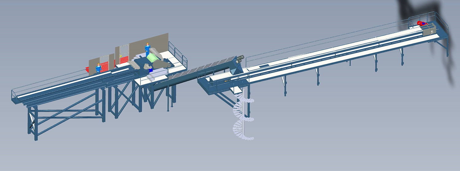 Bruks Siwertell chipping line