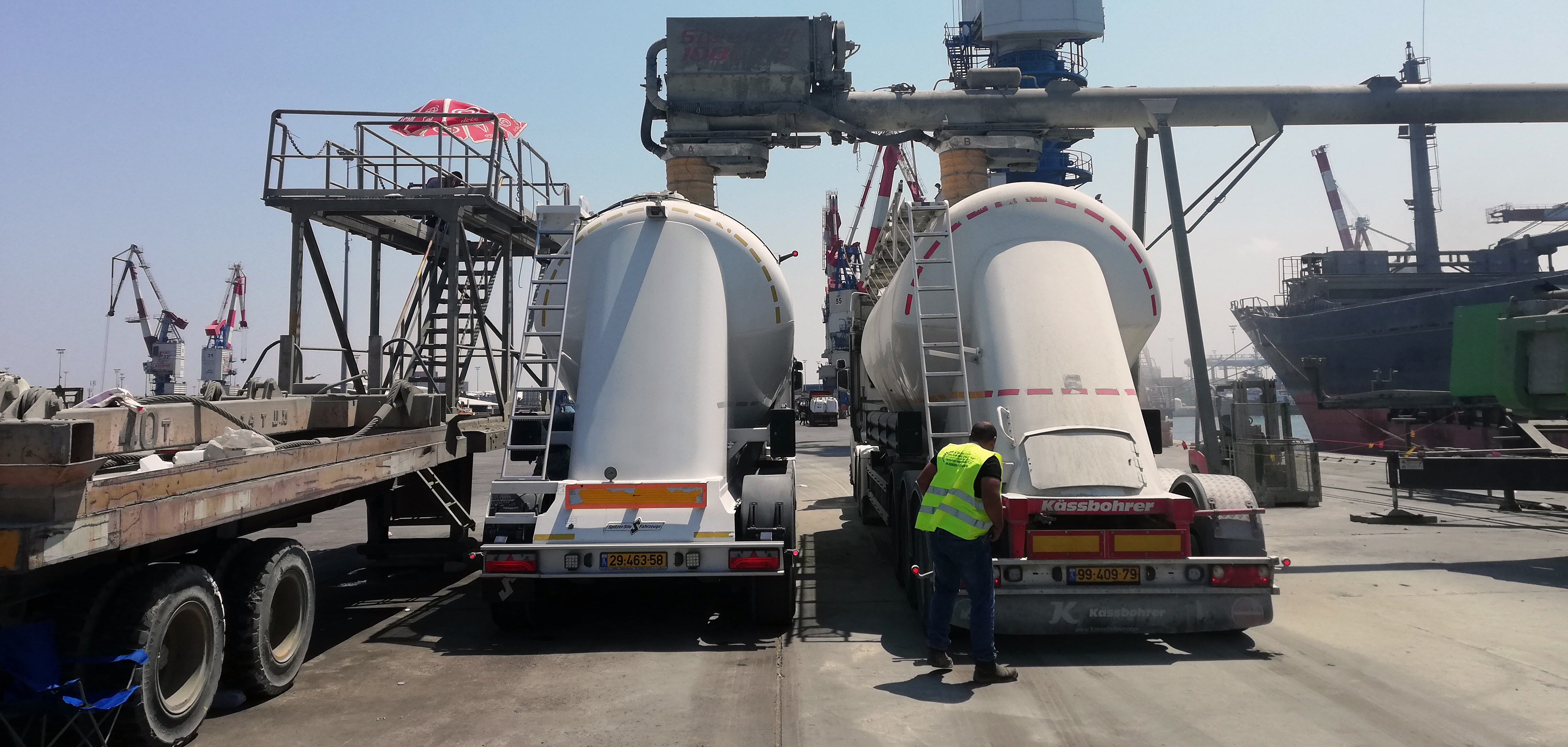 Siwertell road-mobile unloading system