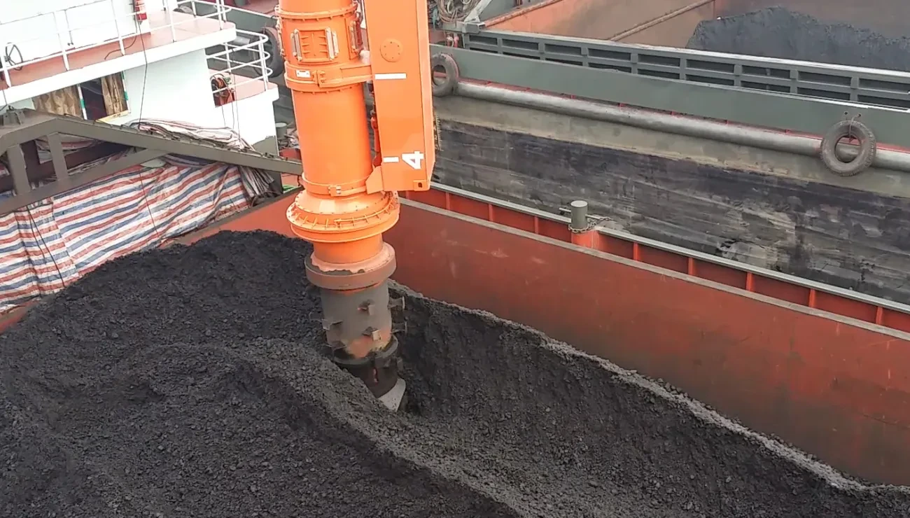Siwertell coal unloading
