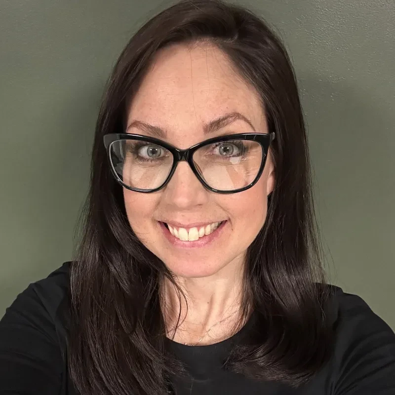 Woman with glasses