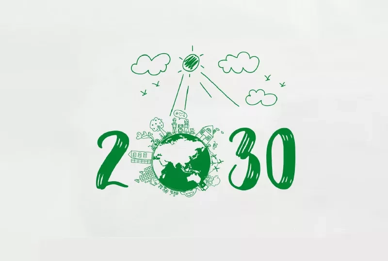 2030 drawing and globe
