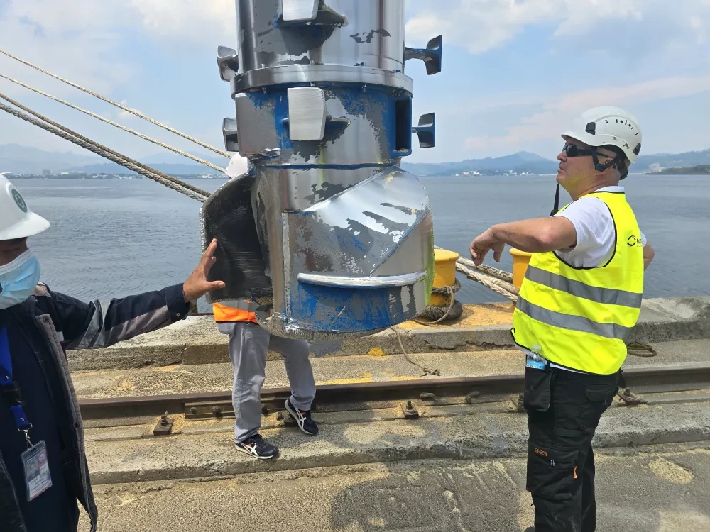 Inlet of Siwertell ship unloader