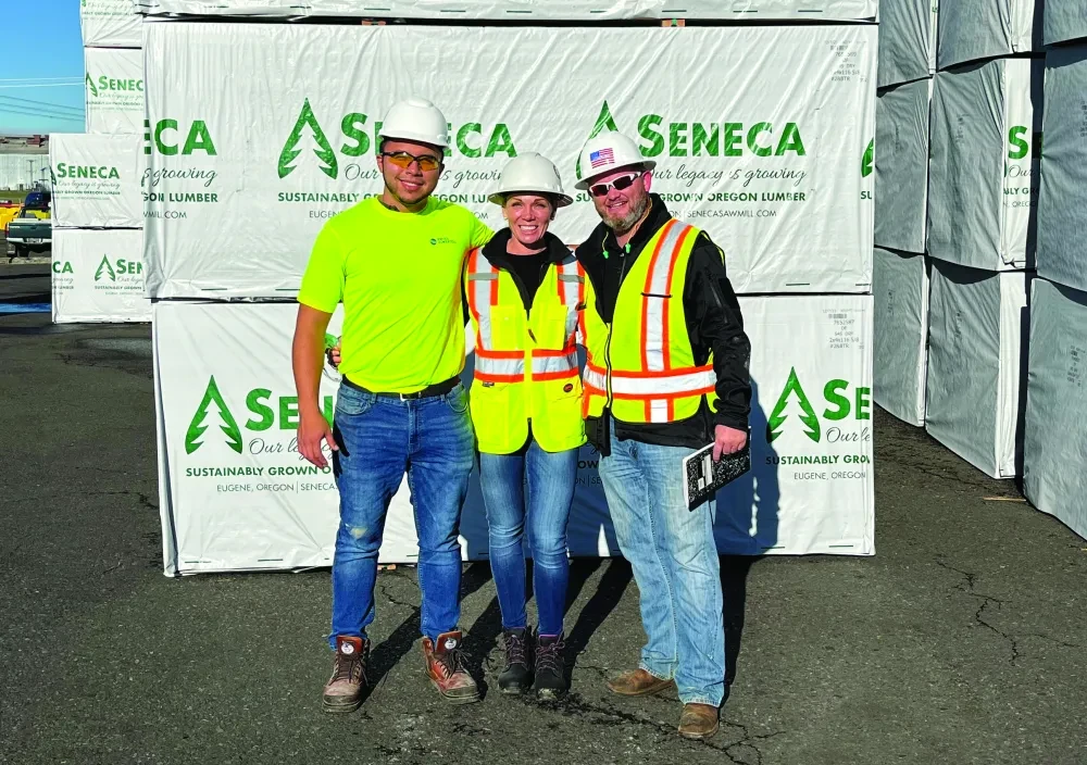 Three service surveyors posing for photo