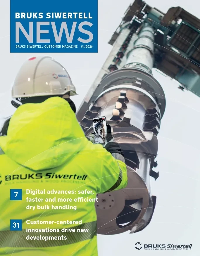 Front page of Bruks Siwertell News