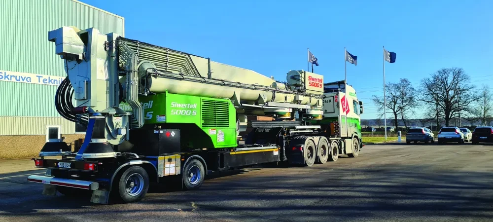 Siwertell road-mobile unloader