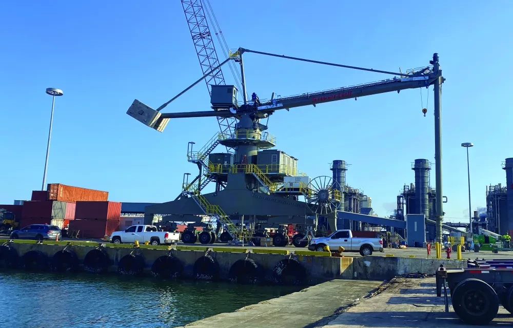 Siwertell ship unloader