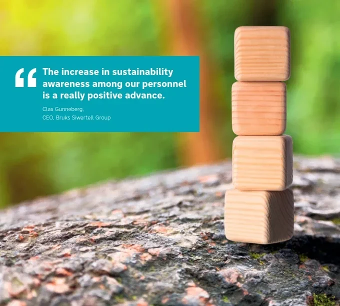 Quote and wooden cubes on rock