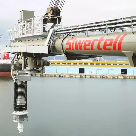 Beige Siwertell Ship loader for cement / Clinker, Australia