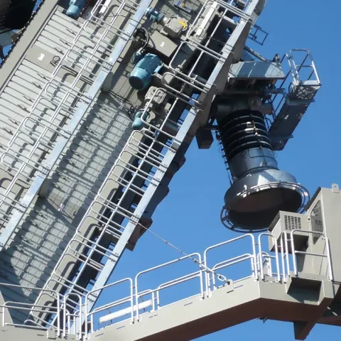 Grey Siwertell Ship loader for Iron ore, Australia