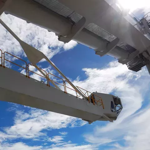 White Siwertell Ship unloader for coal, Philippines