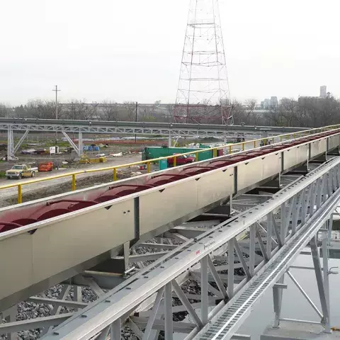 Siwertell Ship unloader for cement, USA