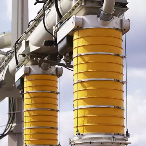 Siwertell mobile unloader for calcium oxide, Denmark