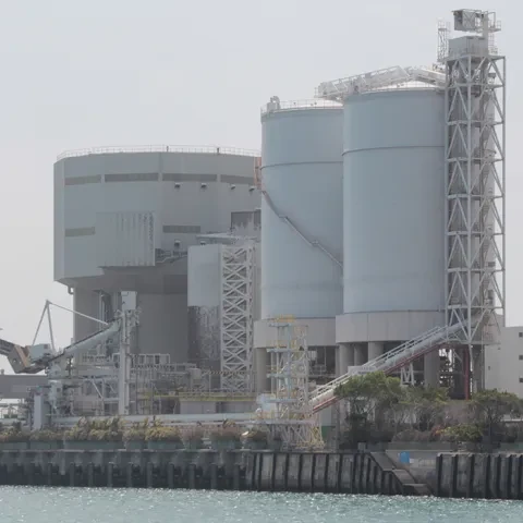 Siwertell Ship unloader for limestone, Hong Kong