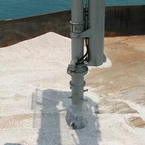 Siwertell Ship unloader for limestone, Korea