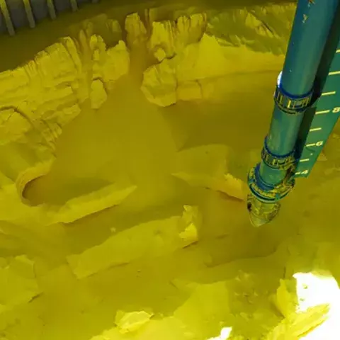 Blue Siwertell Ship unloader for sulphur and rock phosphate, India