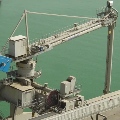 White Siwertell Ship unloader for cement, Kuwait