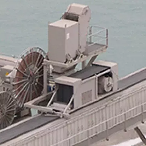 White Siwertell Ship unloader for cement, Kuwait