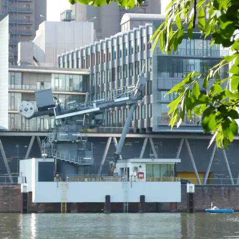 Grey Siwertell Ship unloader for coal, Germany