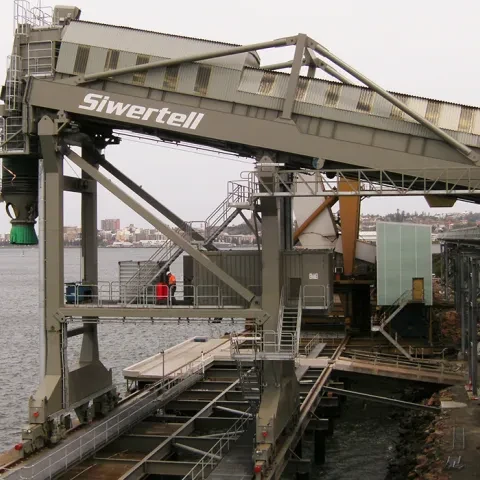 Siwertell Ship unloader for grain, Australia