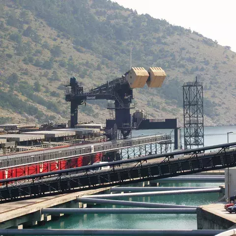 Siwertell Ship unloader for coal, Croatia