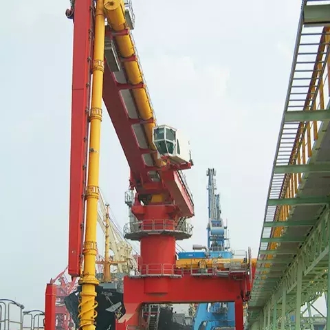 Red Siwertell Ship unloader for grain, China 