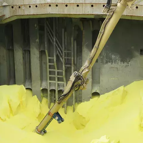 Siwertell mobile unloader in operation