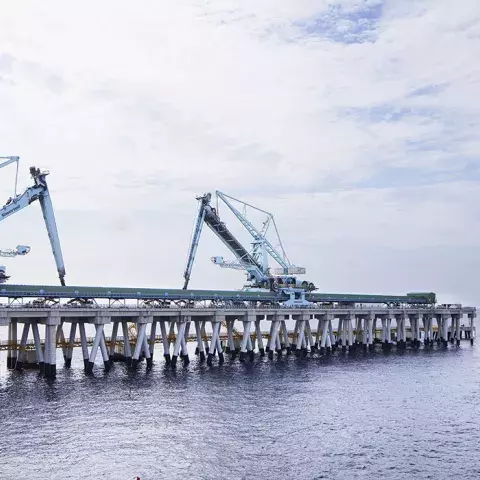 Siwertell Ship unloader for coal, Taiwan