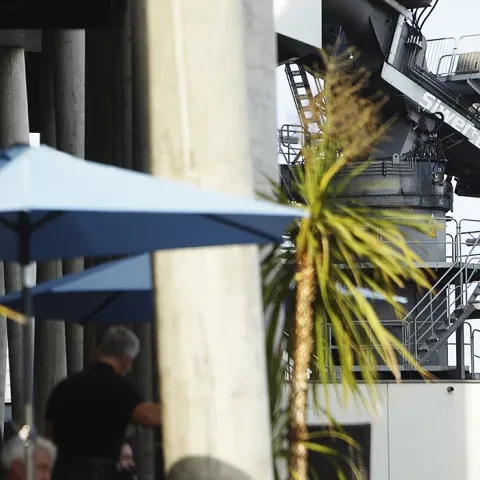 Grey Siwertell Ship unloader for coal, Germany