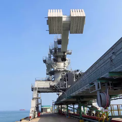 Siwertell ship unloader in Cilegon, Indonesia