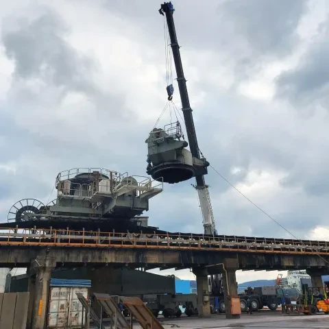 Bruks Siwertell refurbishment of ship unloader