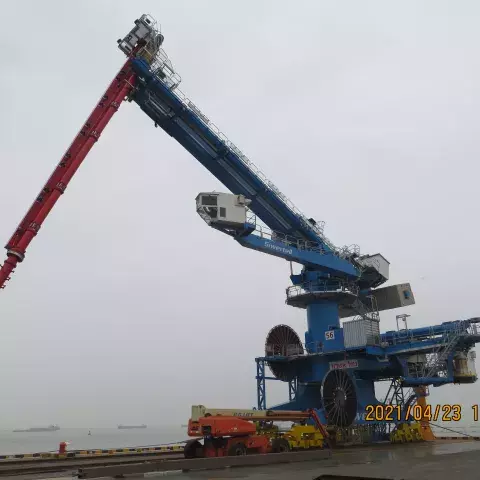 Siwertell ship unloader in Ashdod Port, Israel