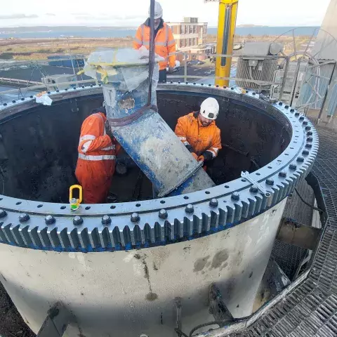 Siwertell Ship Unloader service work