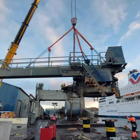 Siwertell Ship Unloader service work