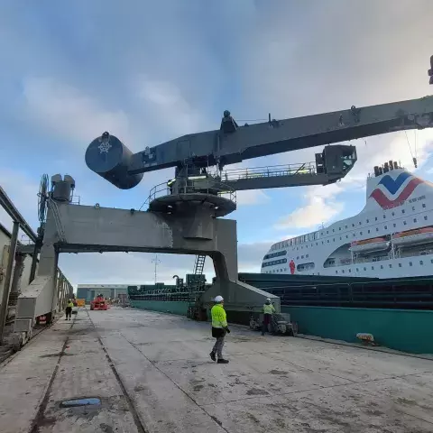 Siwertell Ship Unloader service work