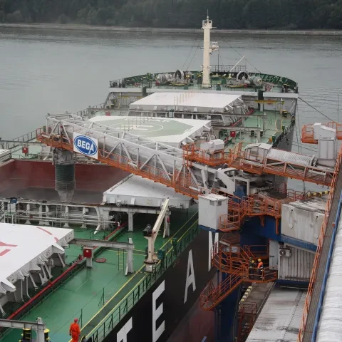 Siwertell ship loader