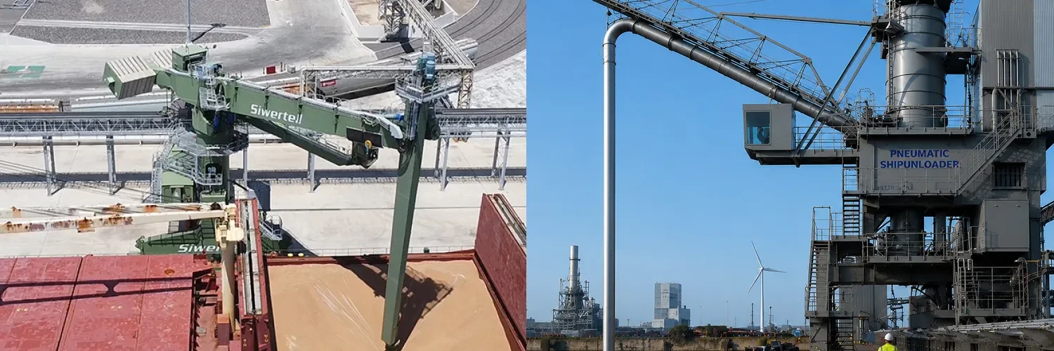 Siwertell ship unloader