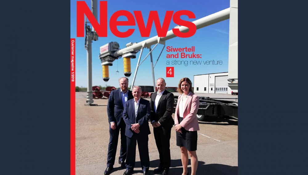 Front cover of Siwertell News customer magazine issue 1 2018