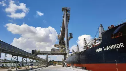 Siwertell ship unloader