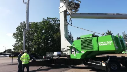 Siwertell road-mobile unloader
