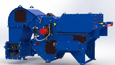 blue dh 365 drum chipper machine
