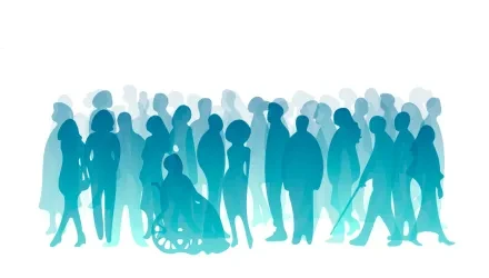 Illustration of diverse group of people