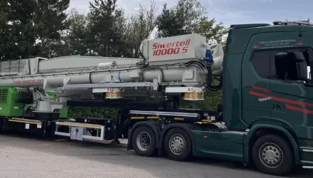 Siwertell road-mobile unloader