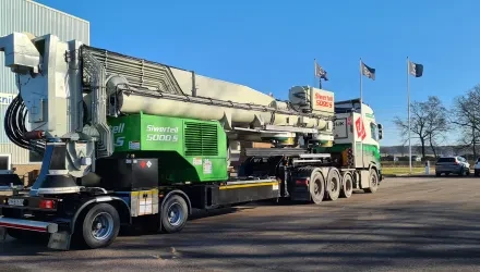 Siwertell road-mobile unloader