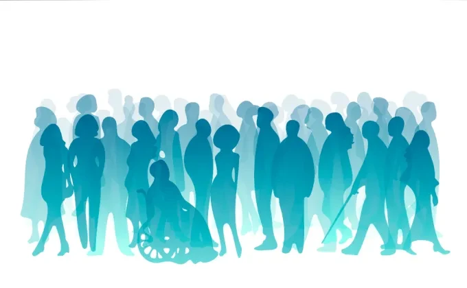 Illustration of diverse group of people