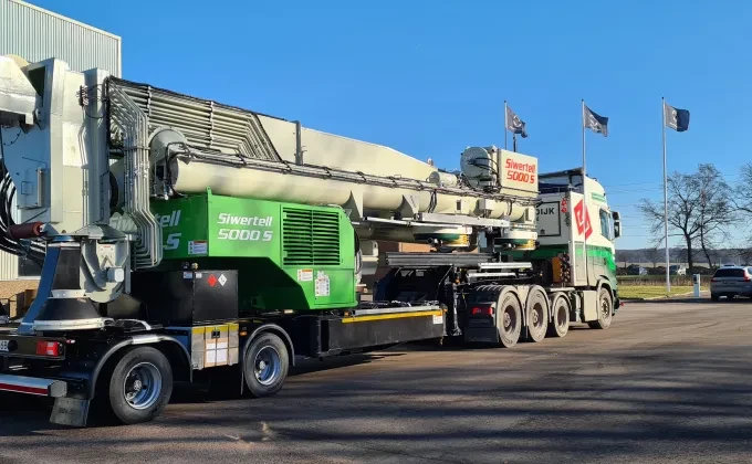 Siwertell road-mobile unloader