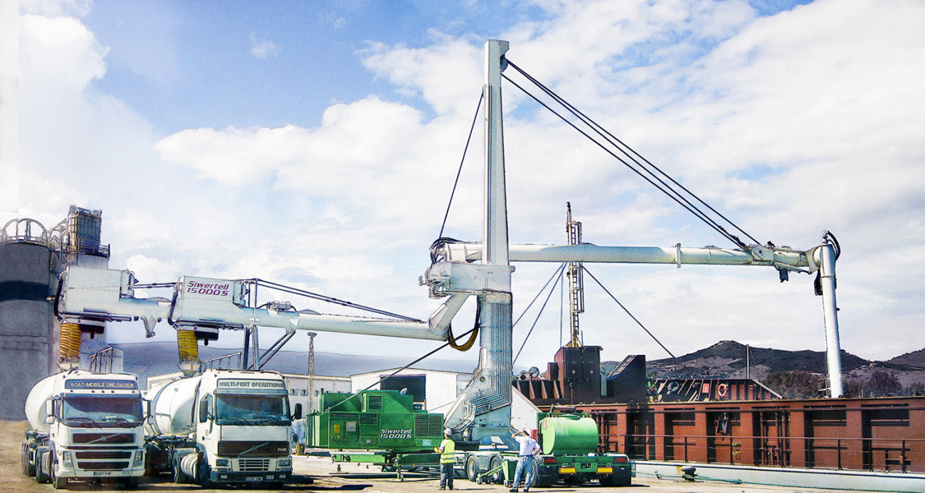 Siwertell road-mobile unloader