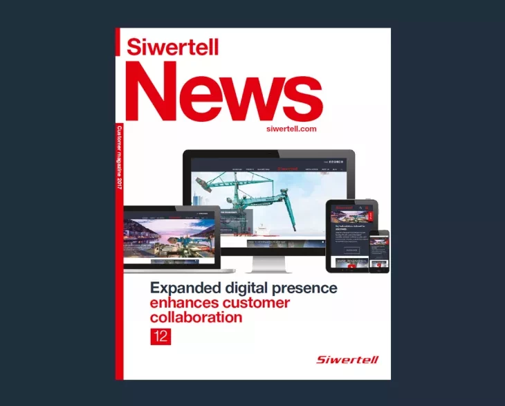 Front cover of customer magazine Siwertell News issue 1 2017
