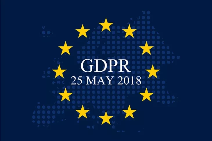 gdpr with yellow European stars in circle