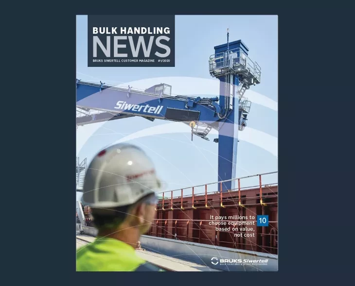 Front cover of customer magazine Bulk Handling News issue 1 2020