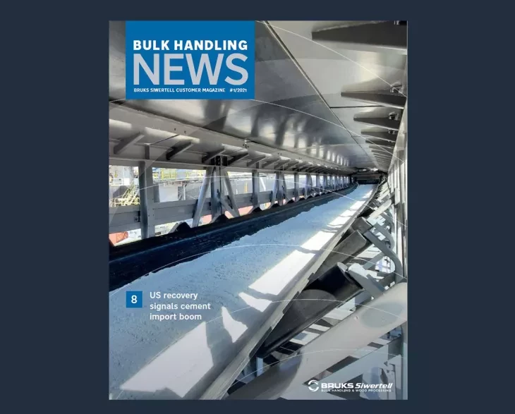 Front cover of customer magazine Bulk Handling News issue 1 2021